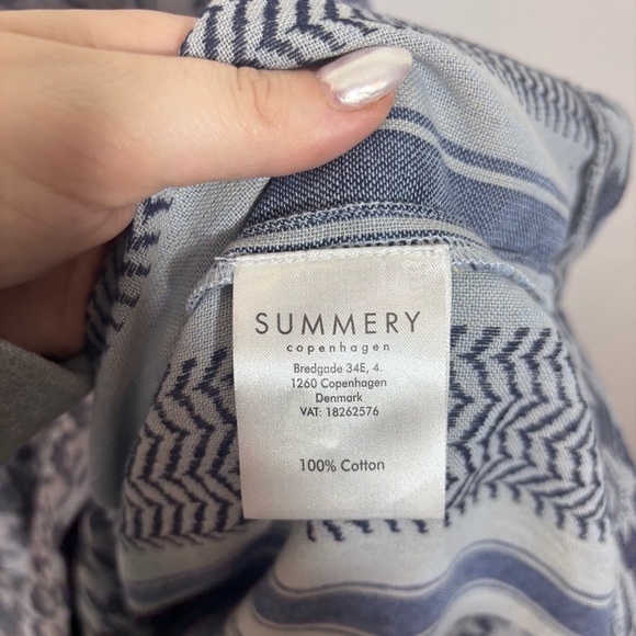 Summery Copenhagen Josefine Long Sleeves Dress NWT Small Doeskin/ Peacot Cotton - Picture 9 of 12